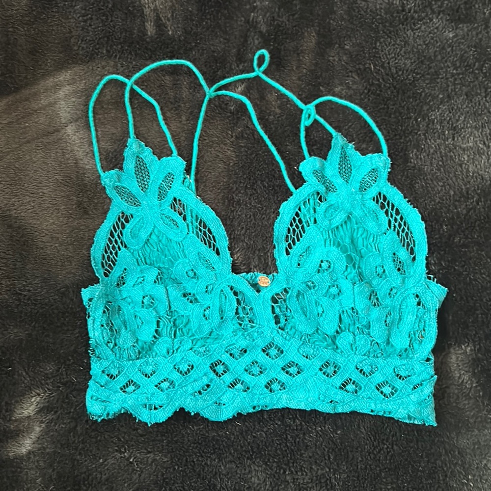 turquoise bralette free people Size small